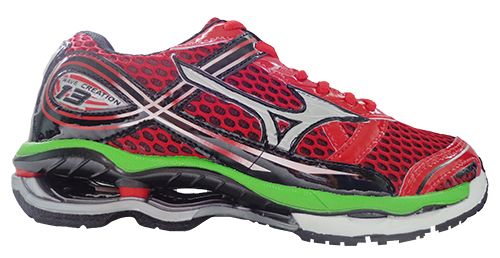 Tênis Mizuno Wave Creation 13 Vermelho com Verde